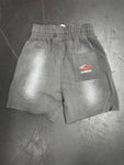 Rhinestone Gray Wash Shorts