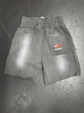 Rhinestone Gray Wash Shorts