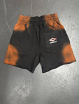 Rhinestone Black/Brown Tie Dye Shorts