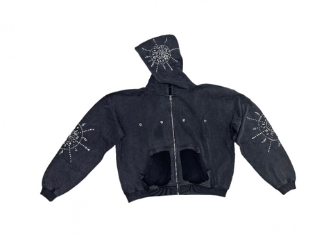 BLACK MONOGRAM MIRROR HOODIE