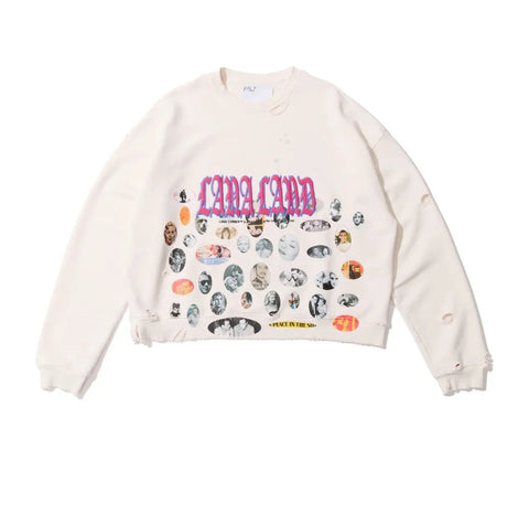 Lana Land White Paly Crewneck