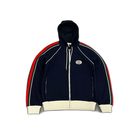 Gucci Logo Embroidered Hooded Jacket