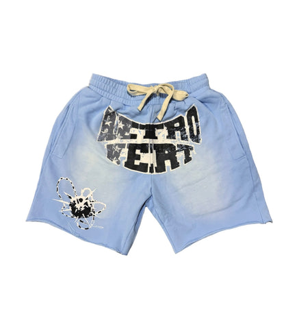 CHAIN SHORTS - BABY BLUE