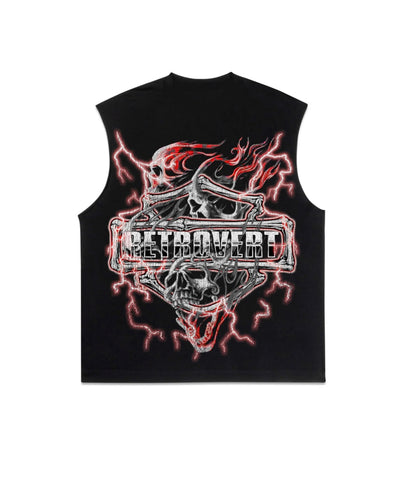 RED SKULL SHIRT CUT-OFF