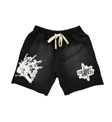 SPIKED HANDS SHORTS BLACK