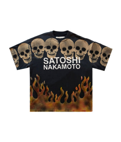 SATOSHI NAKAMOTO LOST BOYS BLACK TEE