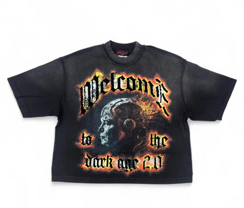Welcome Back Studded Black Tee
