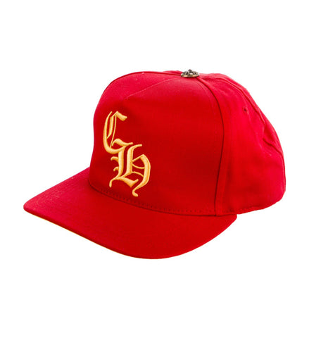 Chrome Hearts CH Logo Snapback Hat Red/Yellow