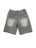Rhinestone Vintage Wash Gray Jorts