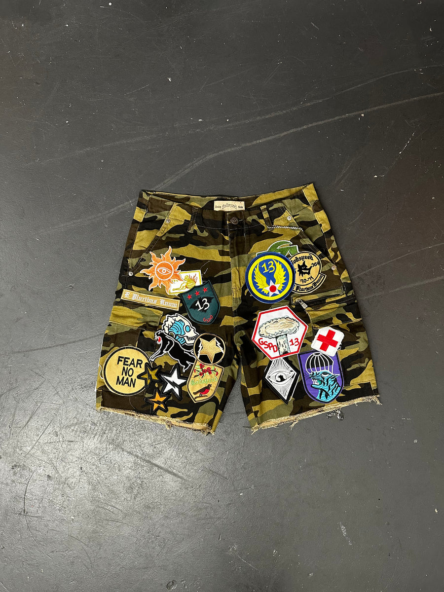 Patchwork Camo Cargo Shorts – Token Miami