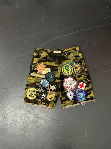 Patchwork Camo Cargo Shorts