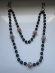 Black/Rainbow Beaded Wallet Chain