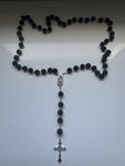 Black Beaded Rhinestone Rosary