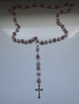 Pink Beaded Rhinestone Rosary
