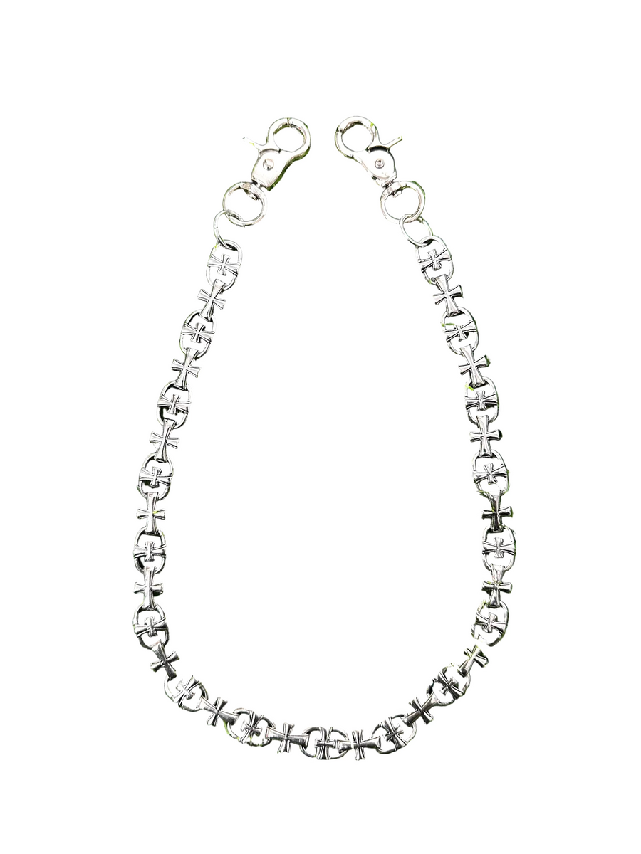 CHROME HEARTS INSPIRED CROSS LINKED WALLET CHAIN – Token Miami