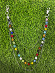 TRIPLE LAYER COLORFUL BEADED WALLET CHAIN