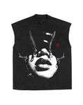 BINDING SLEEVELESS TEE