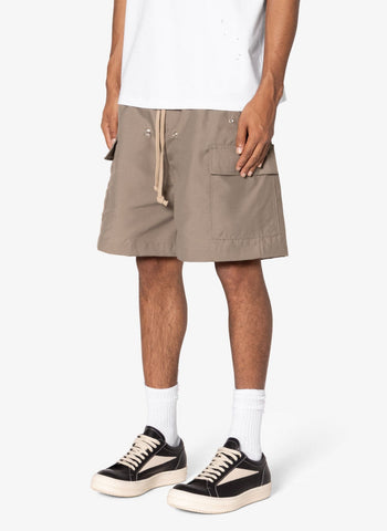 RAVE DOUBLE CARGO OLIVE SHORTS