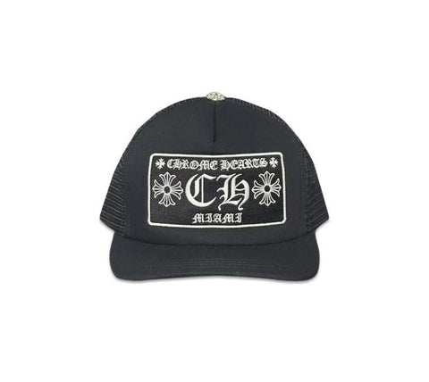 Chrome Hearts CH Miami Trucker Hat Black
