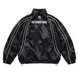 Satin Piping Black Pullover