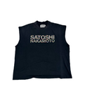 Satoshi Nakamoto Studded Logo Sleeveless Tee