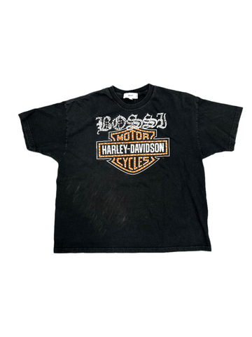 BOSSI 'CALIFORNIA' HARLEY DAVIDSON VINTAGE RHINESTONE TEE