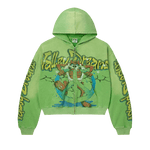 Taz Zip Up Lime Hoodie
