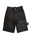Castleberry Hills Rhinestone Black Jorts