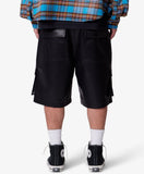 Baggy Leather Cargo Shorts