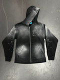 Heart Star Rhinestone Black Hoodie