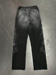 Heart Star Rhinestone Black Sweatpant