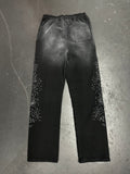 Heart Star Rhinestone Black Sweatpant