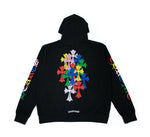 Multicolor 'Cross Cemetery' Chrome Hearts Black Hoodie
