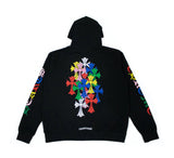 Multicolor 'Cross Cemetery' Chrome Hearts Black Hoodie