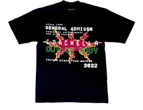 Cactus Plant Flea Market Coachella x CPFM Weekend 1 Black Tee
