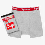 Supreme X Hanes Boxers Grey 2 Pack