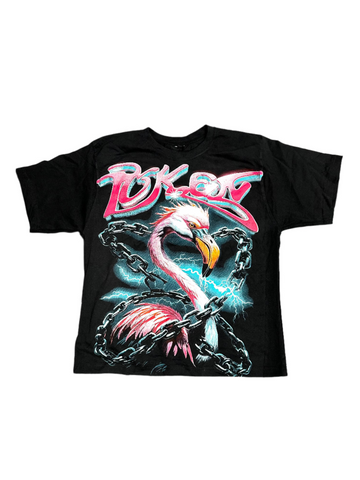 Token Flamingo Pink/Teal Black Tee