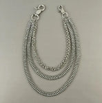 Stainless Steel Triple Beaded Wallet Chain