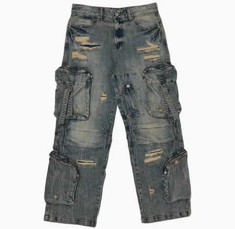 First Row Utility Cargo Denim
