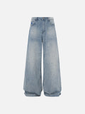AELFRIC EDEN RHINESTONE BAGGY JEANS 'BLUE'