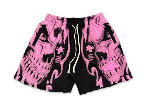 Vertabrae Skull Shorts 'Pink'