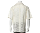 Lace Pattern Short Sleeve Shirt