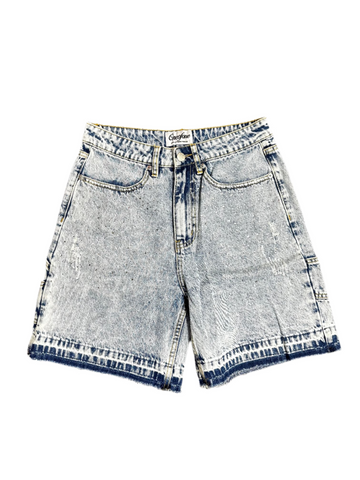 One of One Rhinestone Jorts 'Blue'