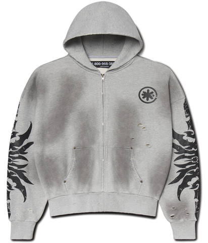 LOSTSHDWS "COMPLEXCON" Dirty Zip-Up Hoodie