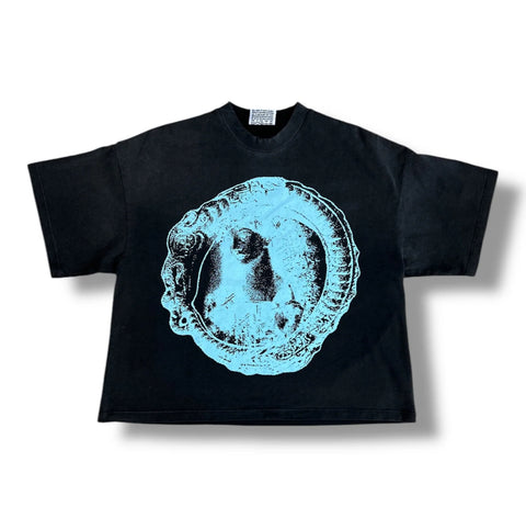 Troubled Humans Find Me Tee Black/Blue