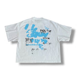 Troubled Humans Find Me Tee White/Blue