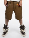 Pubbaco "FTLOP" LEATHER SHORTS WITH THE DOGS