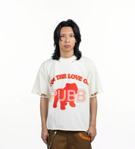 FOR THE LOVE OF THE PUBB DISTRESSED TEE CREAM