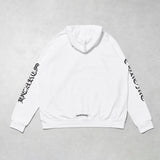 Chrome Hearts Monogram Vertical Logo Hoodie 'White'