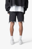 Frayed Denim Shorts 'Washed Black'